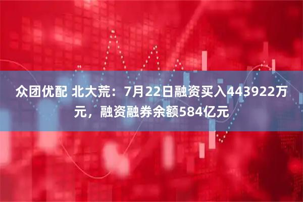 众团优配 北大荒：7月22日融资买入443922万元，融资融券余额584亿元